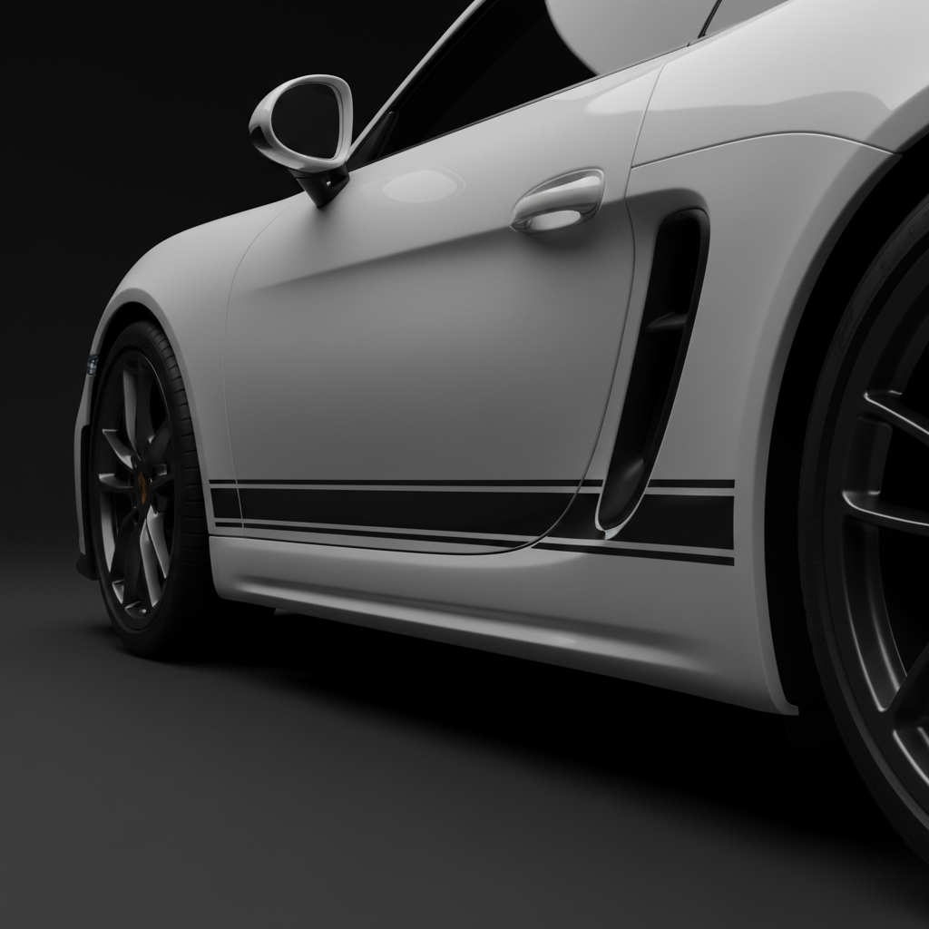 Cayman 981 GT4 Side Skirt Stripe