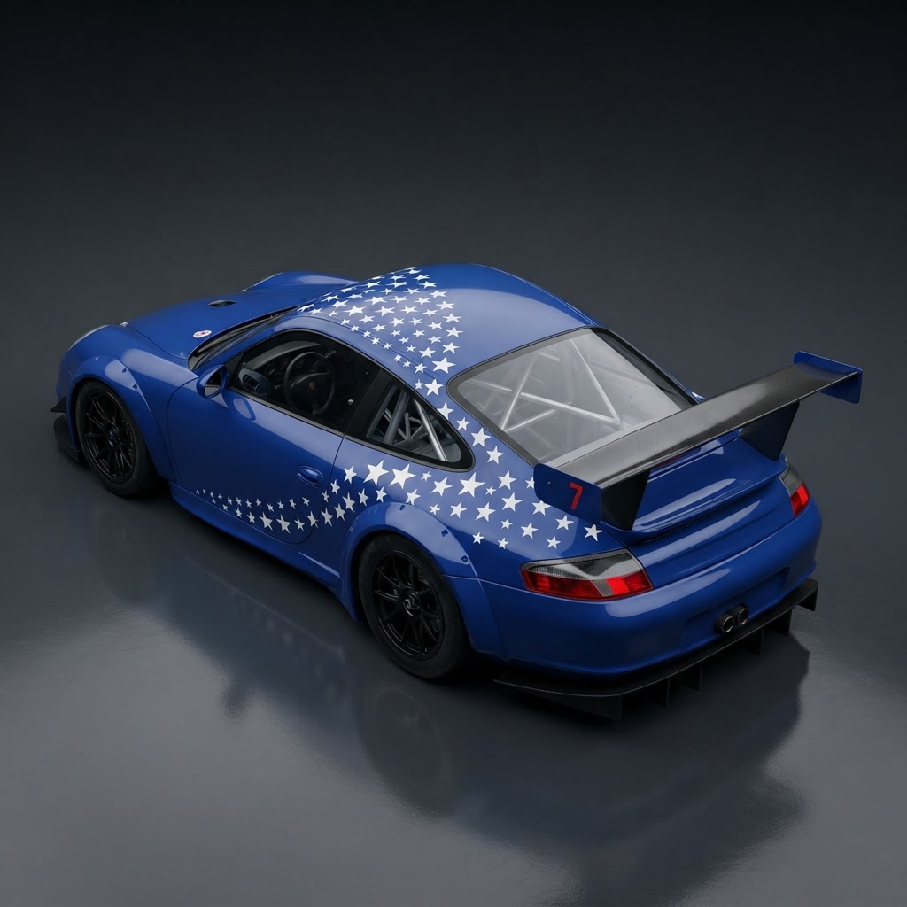 911 GT3 R 996 Daytona Roof & Wing Endplate Star Kit