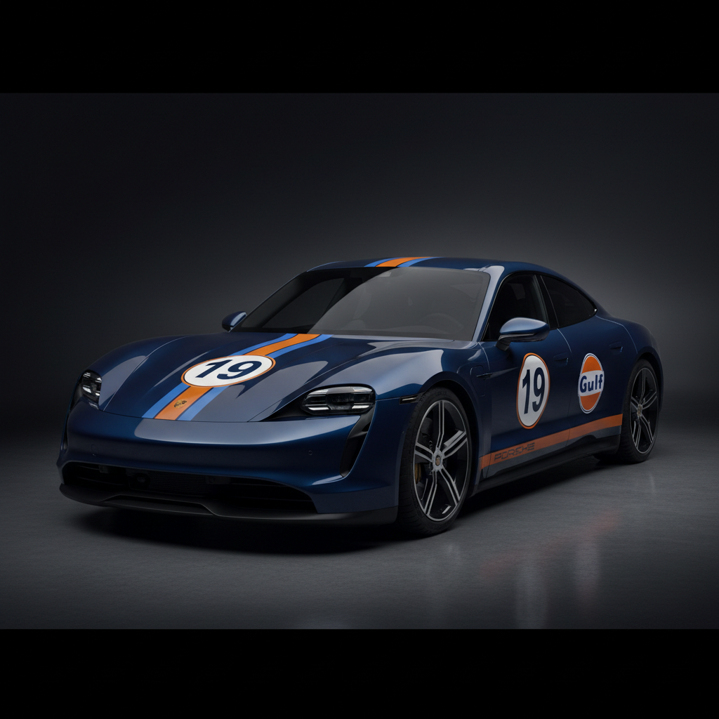 Gulf 19 Competition Stripes - Porsche Taycan