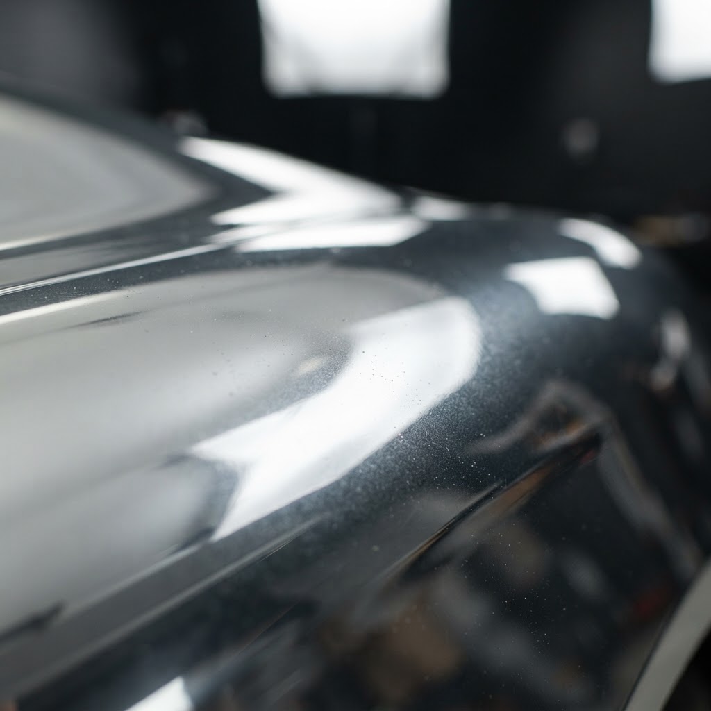 Chrome vinyl finish texture