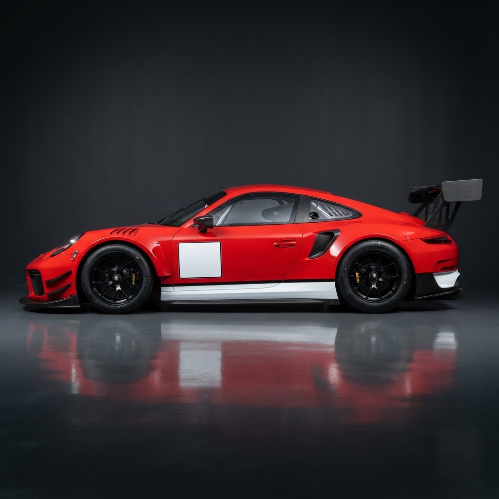 911 GT3 RS 992 Race Taxi Door Plate & Side Band Kit - Side View