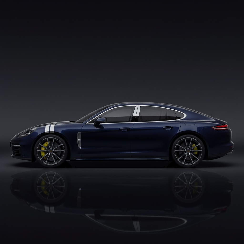 Panamera Twin Chrome Roofline Stripes
