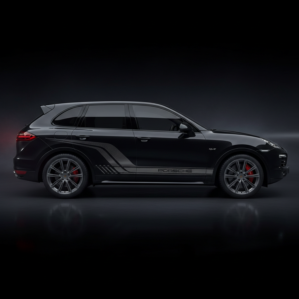 Cayenne Turbo S Carbon Fibre Side Door Graphics