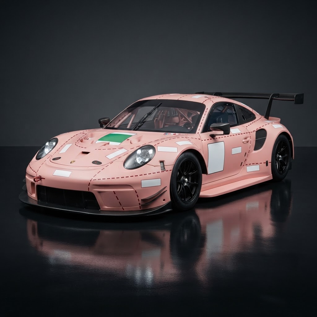 911 991 RSR Pink Pig Tribute Livery Wrap Kit - Side View