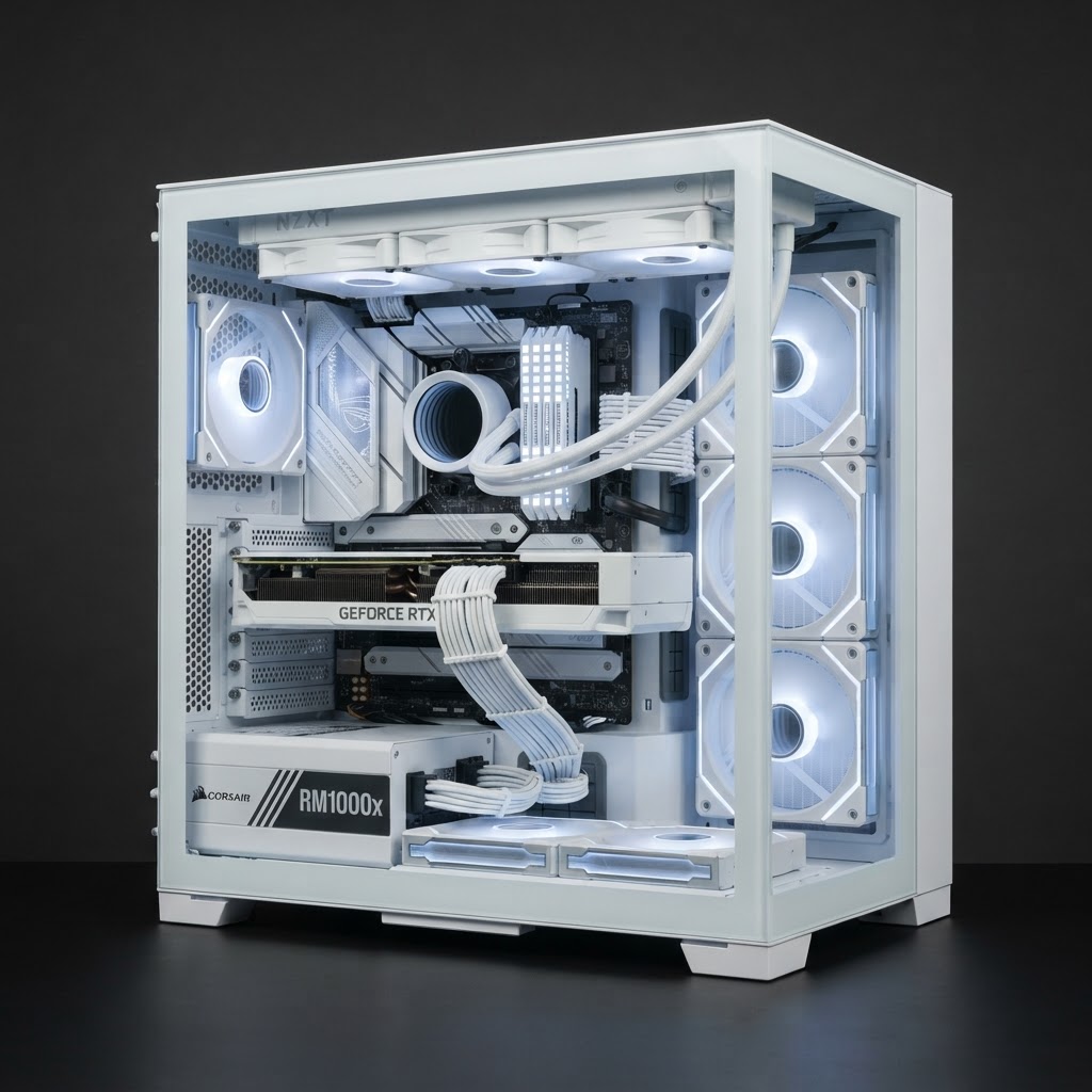 AMD מחשב גיימינג Ultimate White - Ryzen 9 9950X3D + RTX 5080