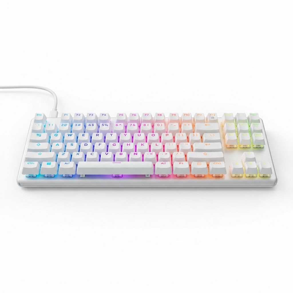 מקלדת גיימינג מכאנית מקצועית Apex Pro Gen 3 TKL לבן
