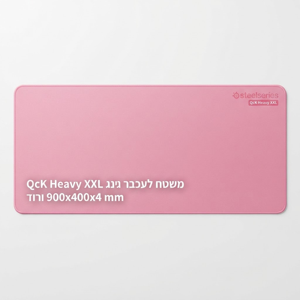 משטח לעכבר גיימינג QcK Heavy XXL 900x400x4 mm ורוד
