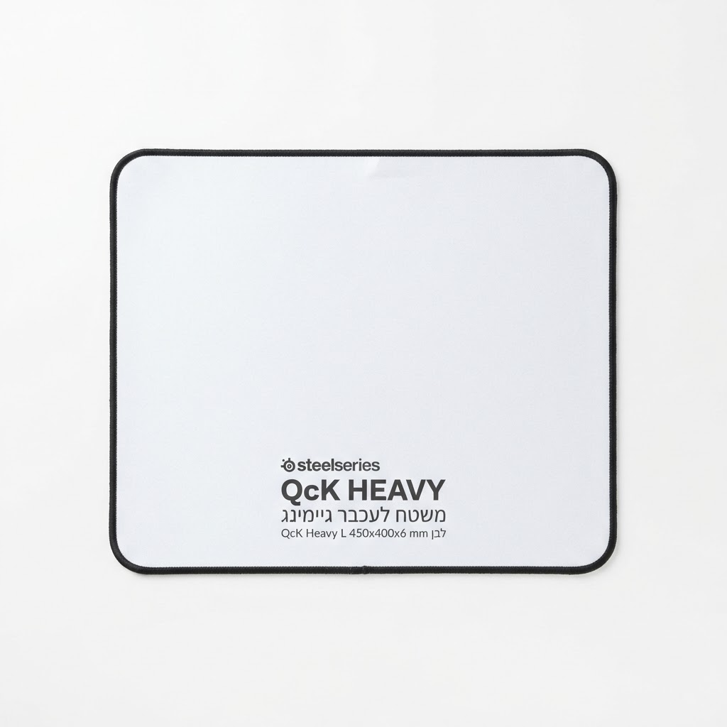 משטח לעכבר גיימינג QcK Heavy L 450x400x6 mm לבן