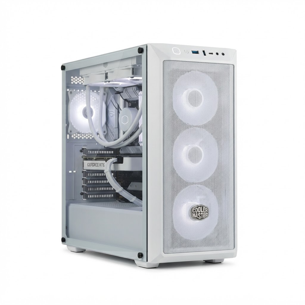 מארז Cooler Master Elite 600 ATX mid-tower USB-C Airflow White