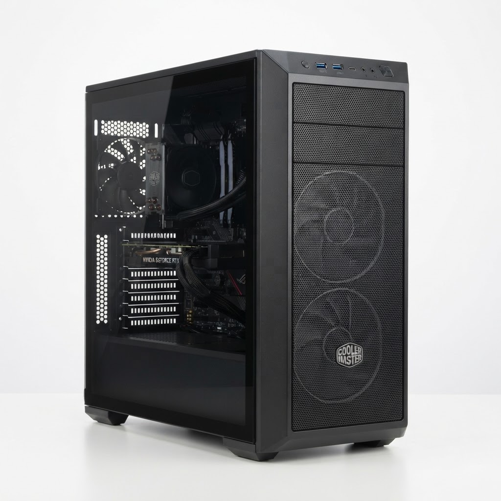 מארז Cooler Master Elite 600 ATX mid-tower USB-C Airflow Black