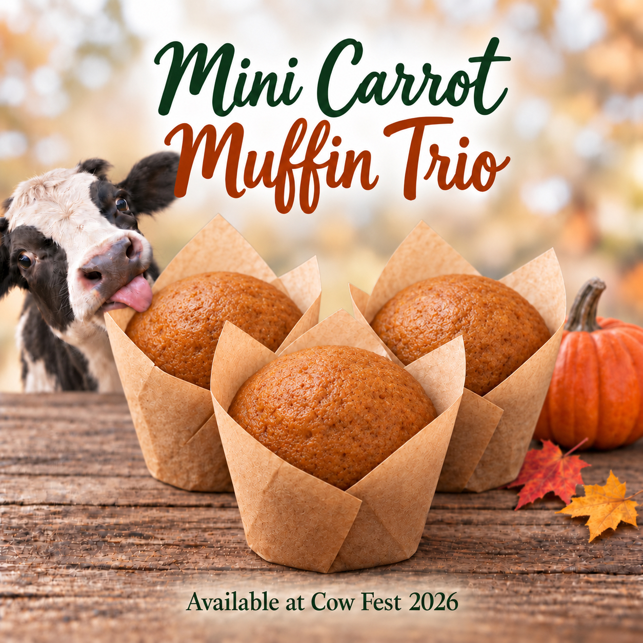 Trio of Mini Carrot Muffins (V)