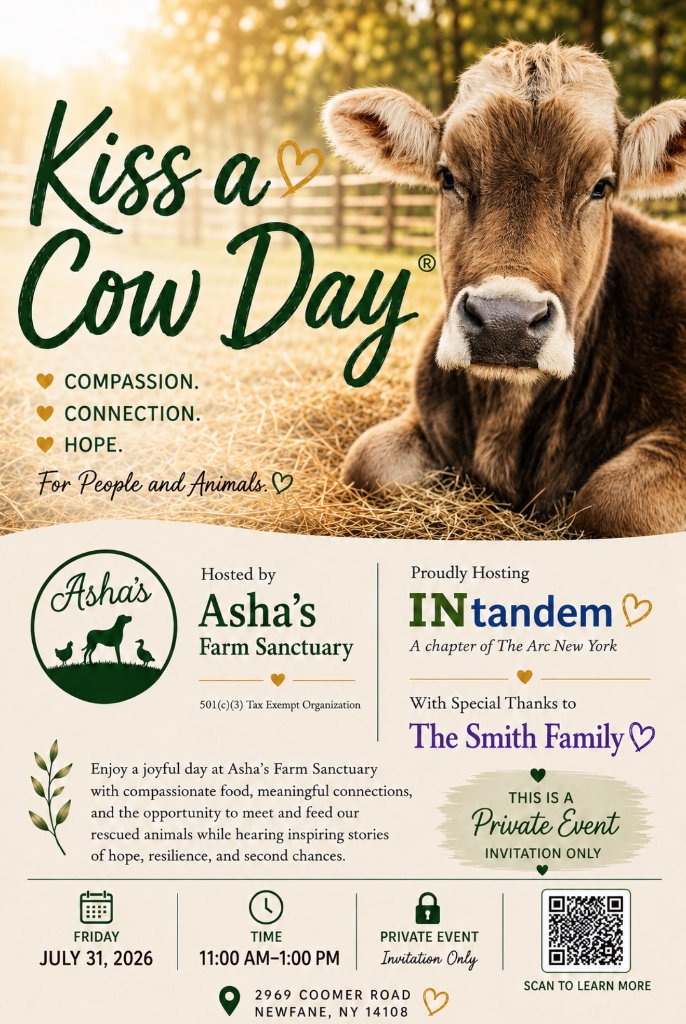 Kiss a Cow Day flyer
