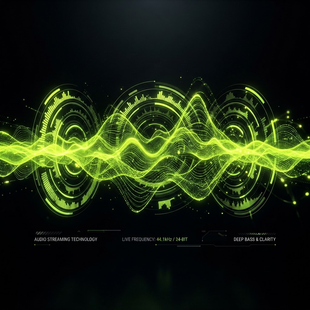 Visualización de ondas de audio en transmisión en vivo