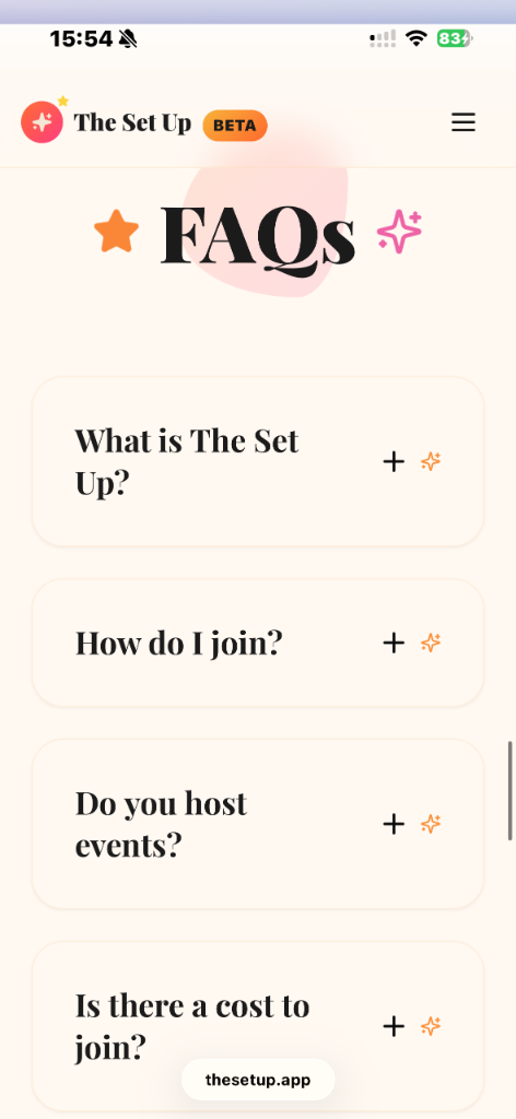 The Set Up - FAQs