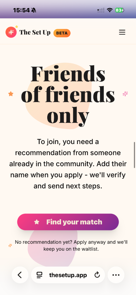 The Set Up - Friends of Friends Only