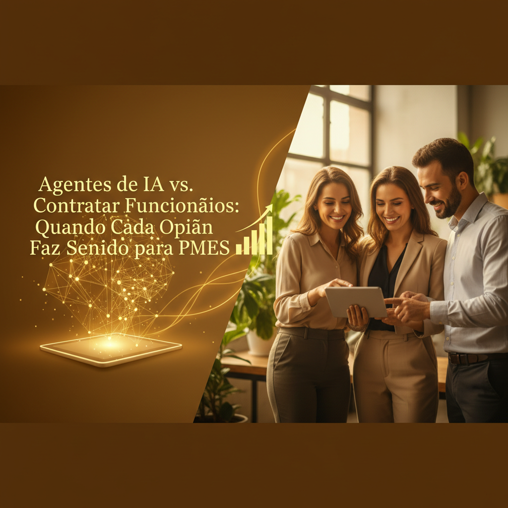 Agentes de IA vs. Contratar Funcionários: Quando Cada Opção Faz Sentido para PMEs