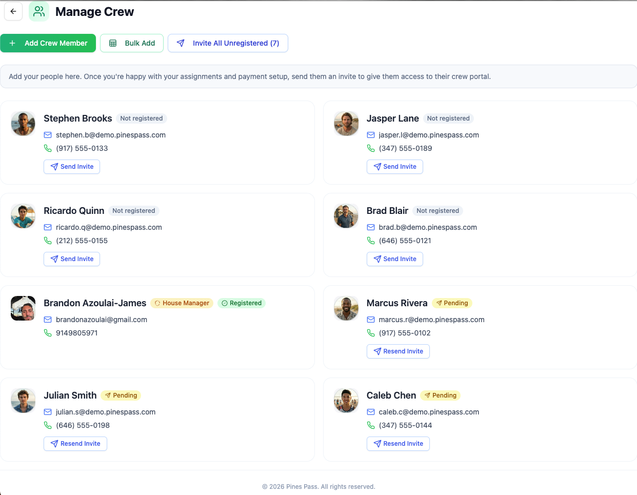 Crew Management screenshot