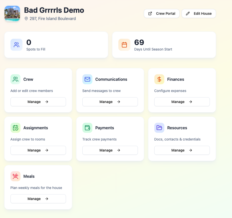 Dashboard screenshot