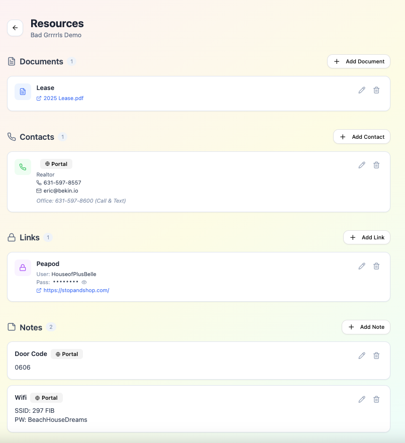 Resources screenshot