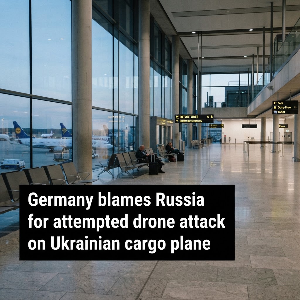 Germany blames Russia for attempted drone attack on Ukrainian cargo plane