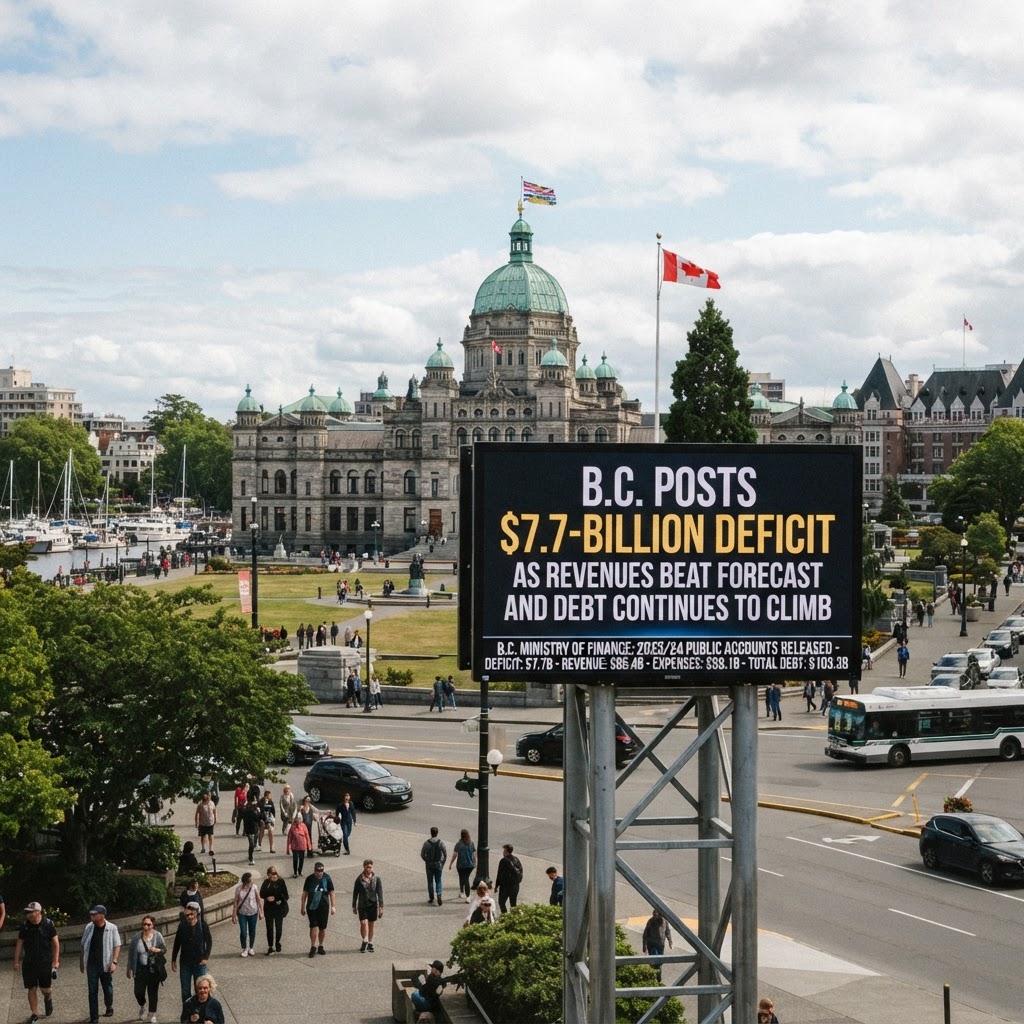 B.C. posts $7.7-billion deficit as revenues beat forecast and debt continues to climb