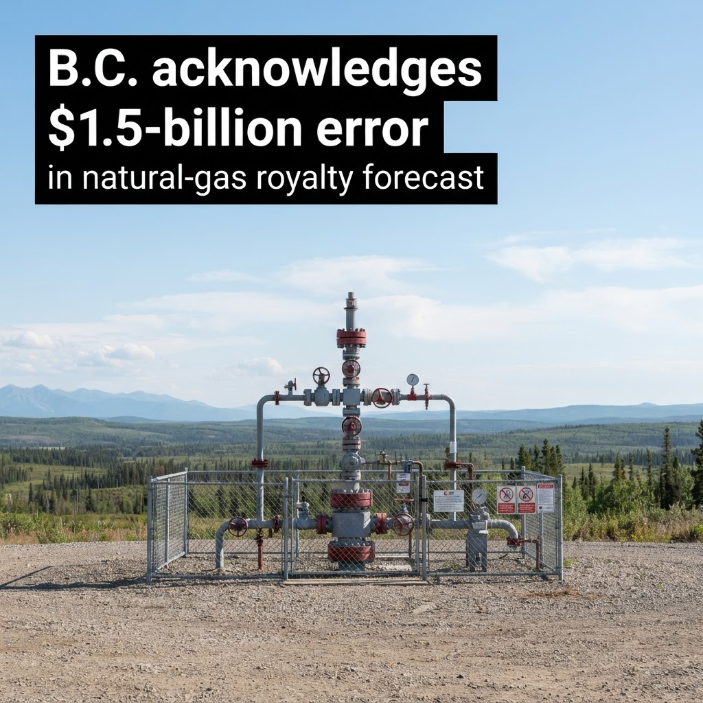 British Columbia acknowledges $1.5-billion error in natural gas royalty forecast