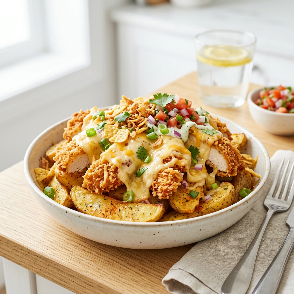 Crispy Chicken Cheese Bowl