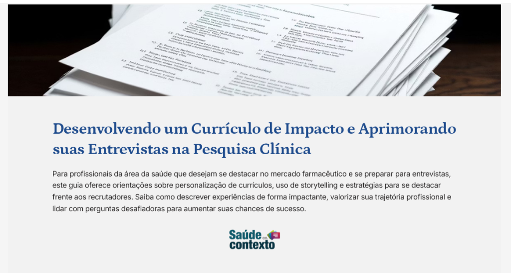 Capa do E-book: Desenvolvendo um Currículo de Impacto