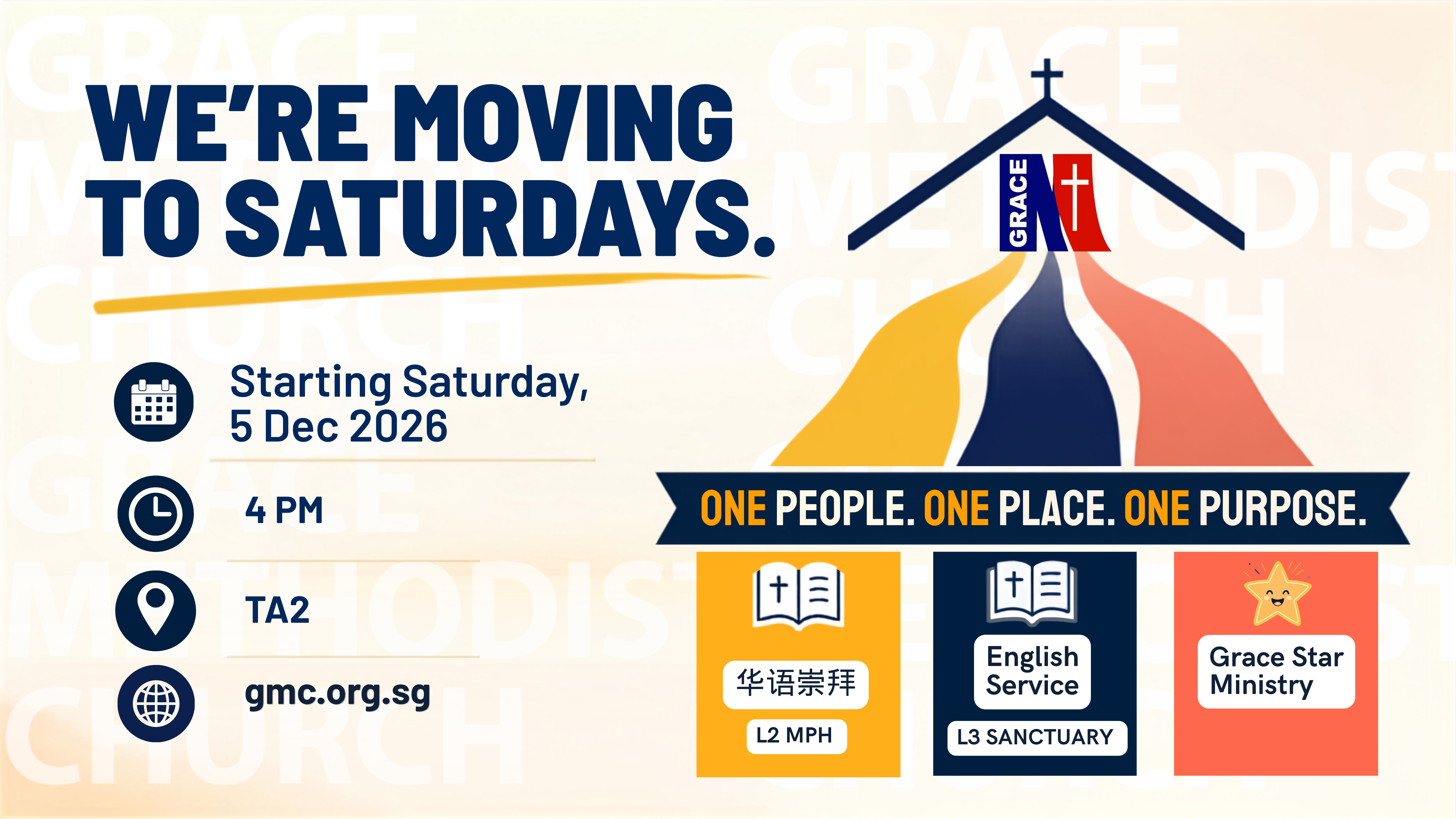 From 5 Dec: Worship on Saturdays