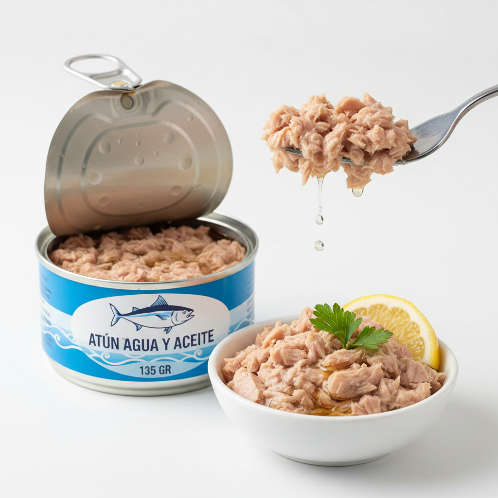 ATÚN EN AGUA Y ACEITE 135 GR