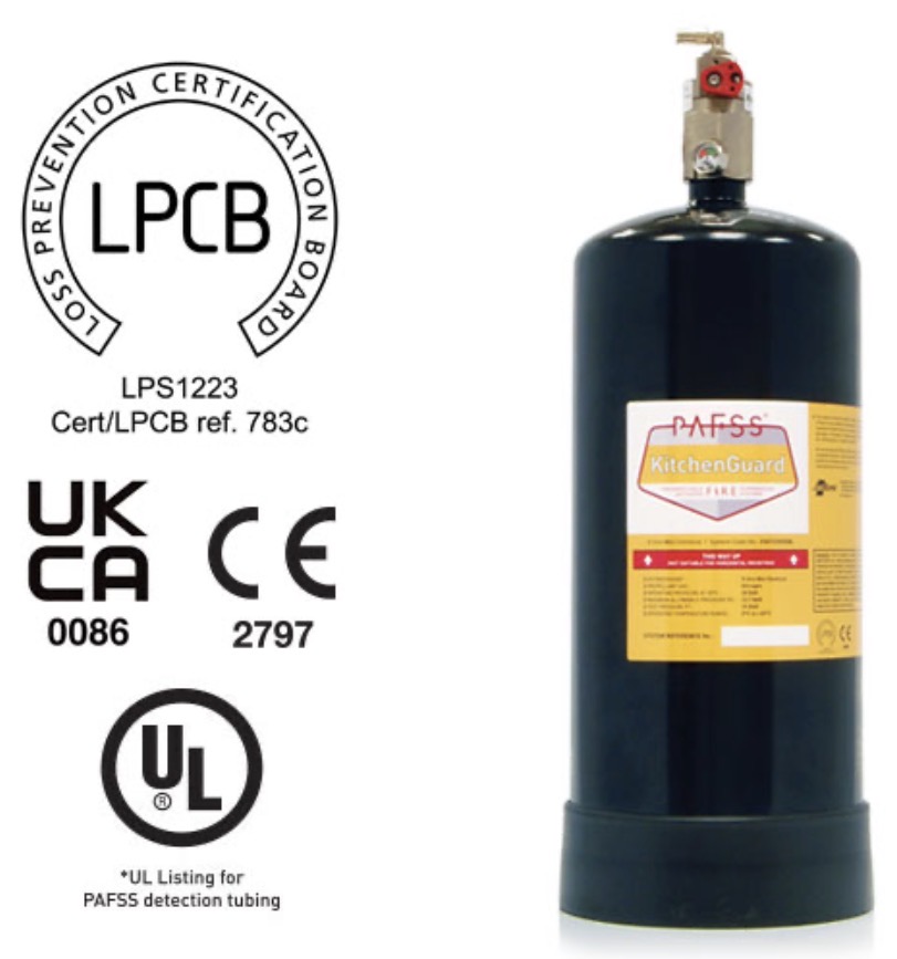 PAFSS KitchenGuard Fire Suppression System - LPCB LPS 1223 Certified