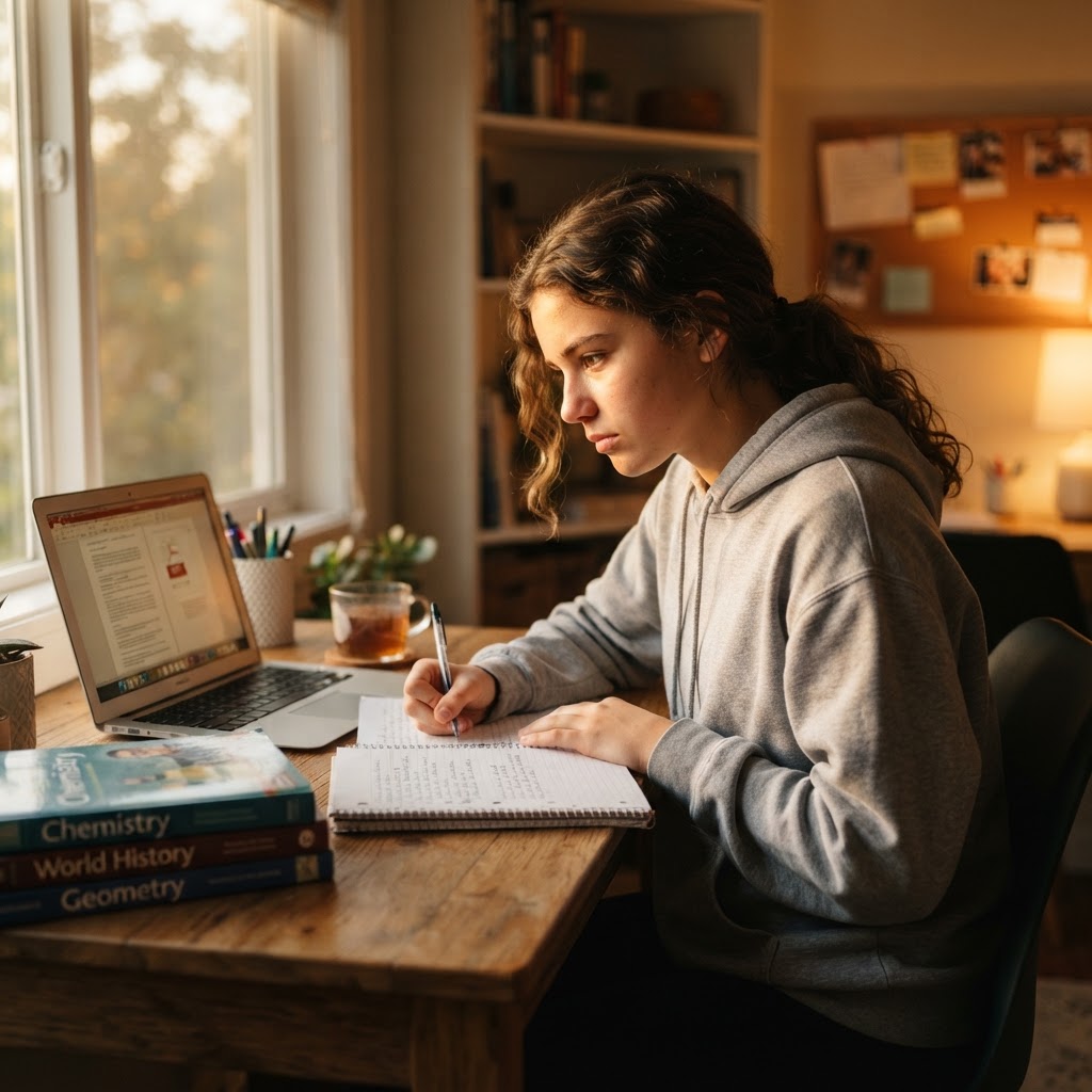 Teen girl focused on her goals