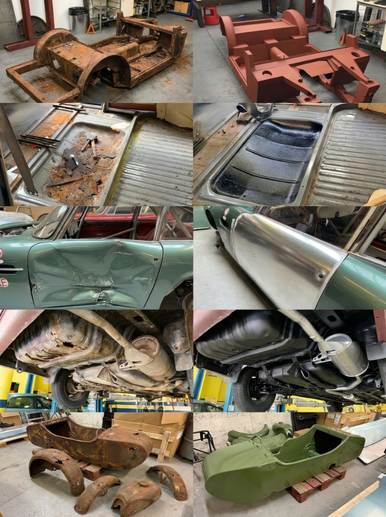 Classic car rust restoration before and after — Steelhawk Welding, Westbury Wiltshire