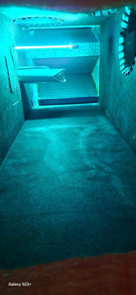 UV light installed inside an HVAC system