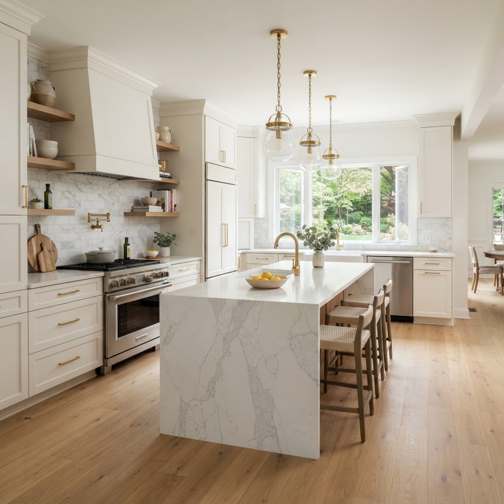 Kitchen Remodeling & Flooring in Northern Virginia: How to Coordinate Cabinets, Countertops, Tile & Hardwood