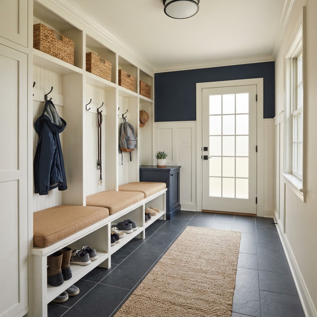 How to Design a Functional Mudroom: Built-In Storage, Flooring, and Layout Ideas