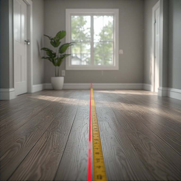 Professional using laser measurement tool