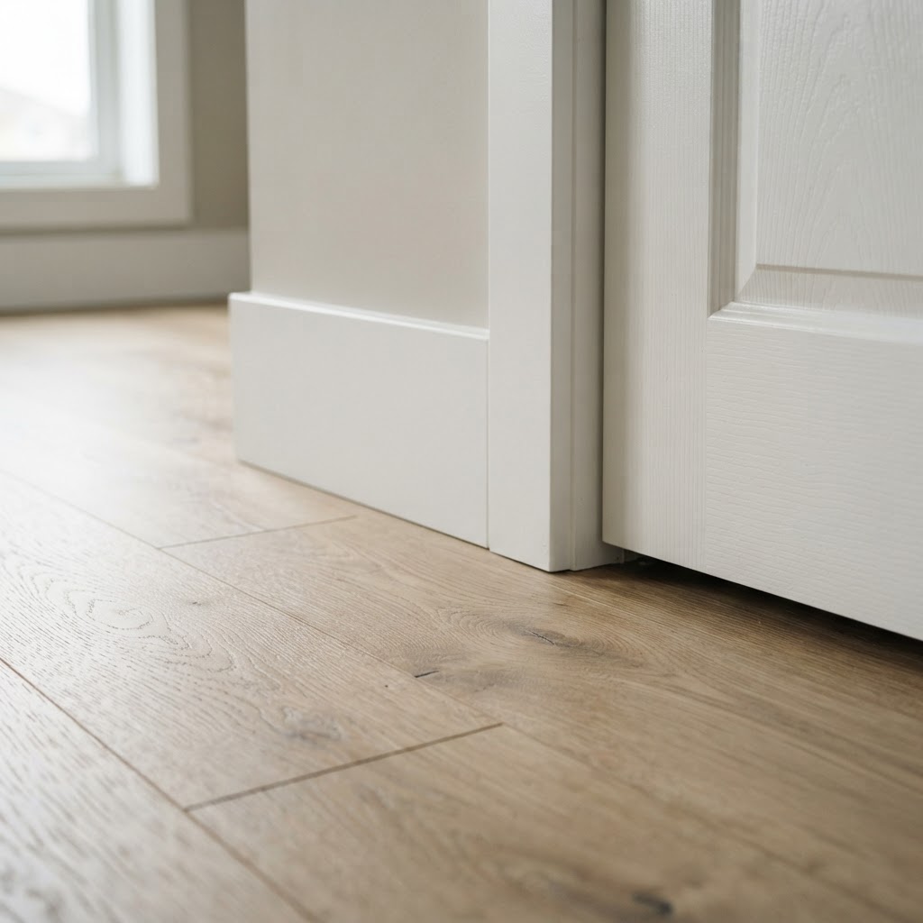 Luxury Vinyl Plank (LVP) Flooring detail work in Fairfax, VA