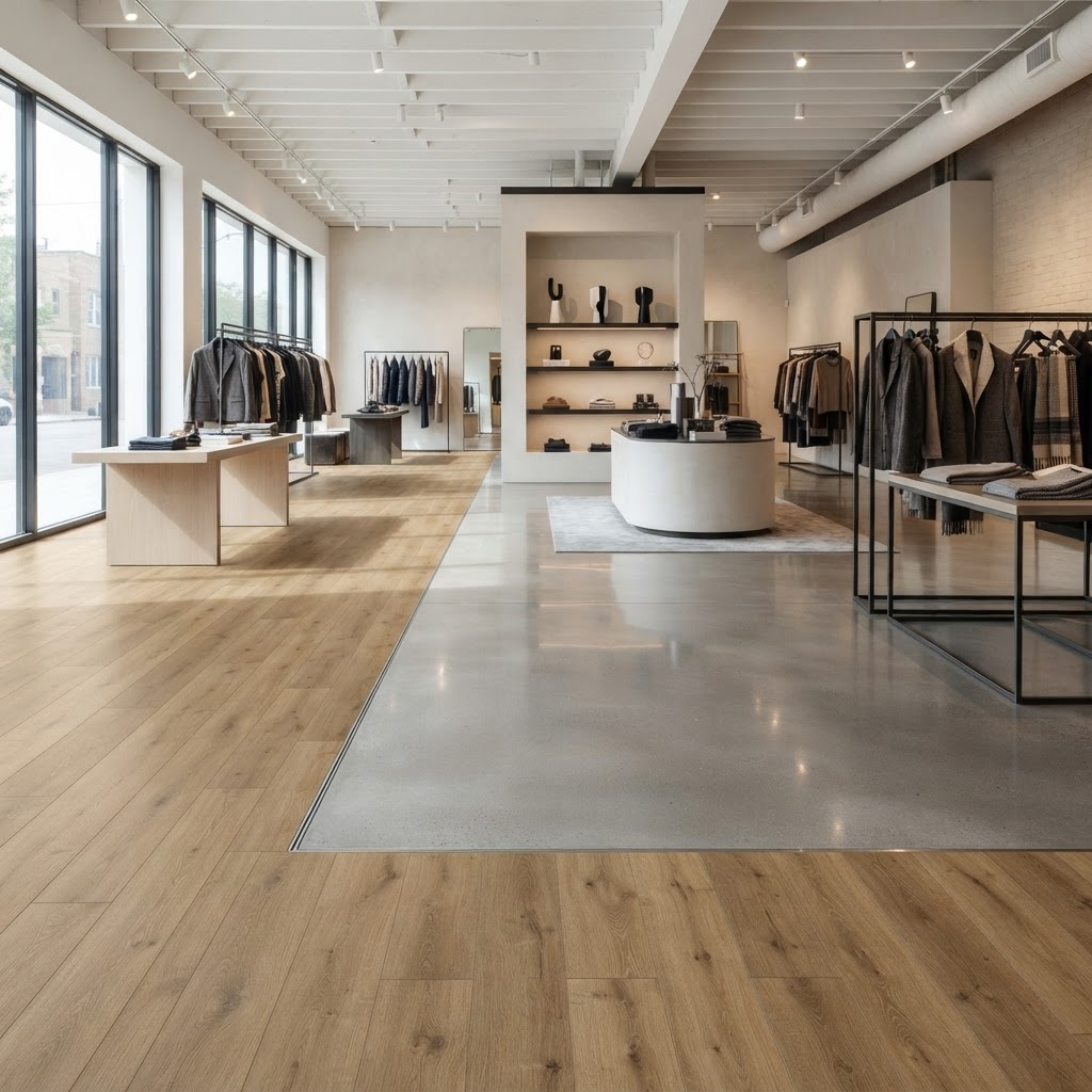 Retail Flooring installed by Floors and Beyond in Northern Virginia