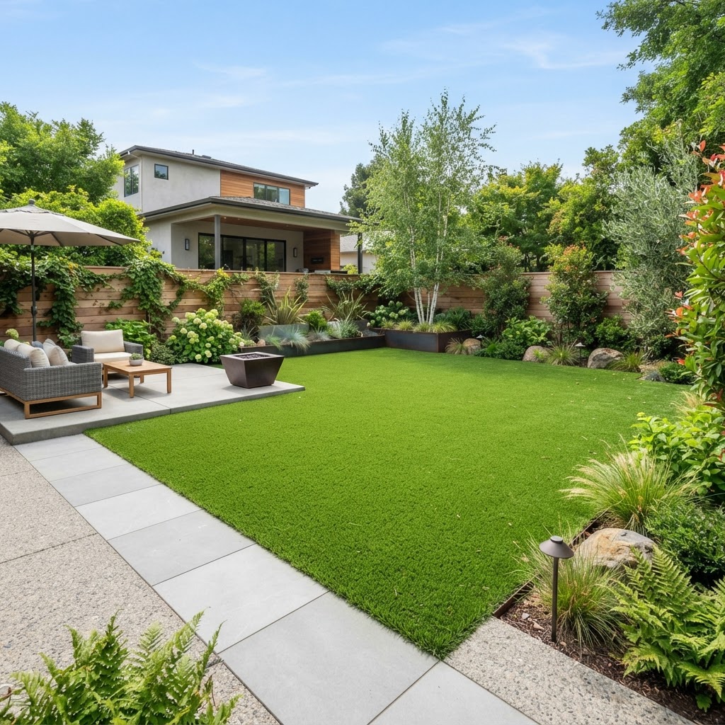 Turf & Artificial Grass installed in a Northern Virginia backyard