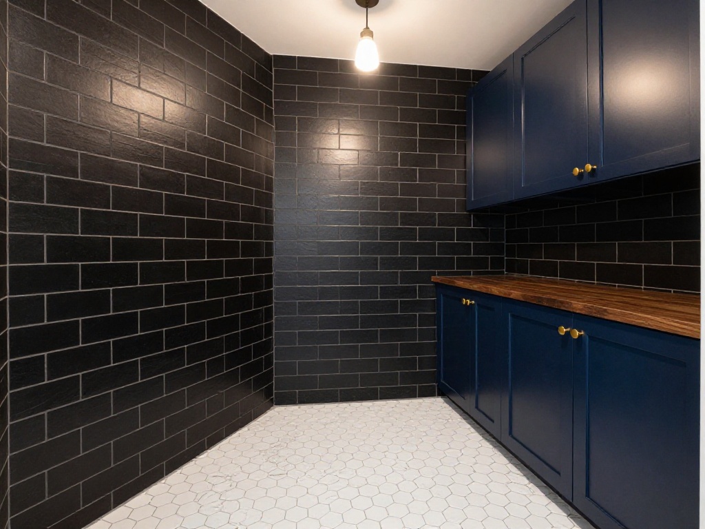 Subway tile accent wall — Floors and Beyond