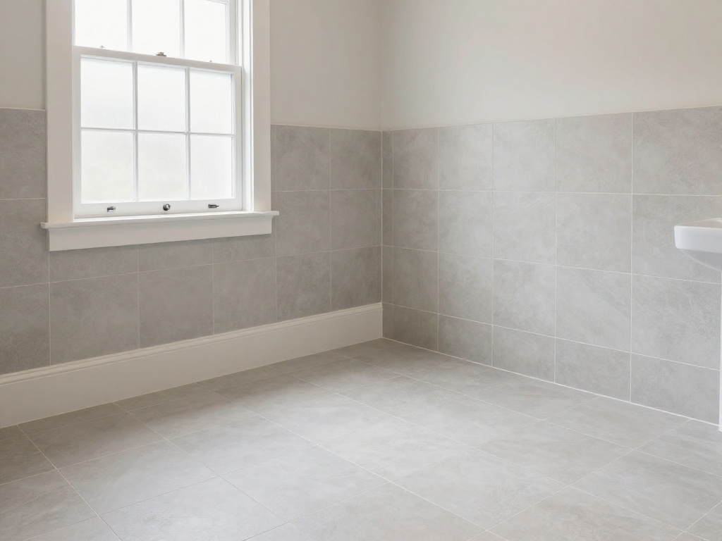 Large format tile in a Northern Virginia bathroom