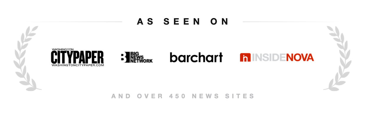As seen on Washington City Paper, InsideNova, and over 450 news sites