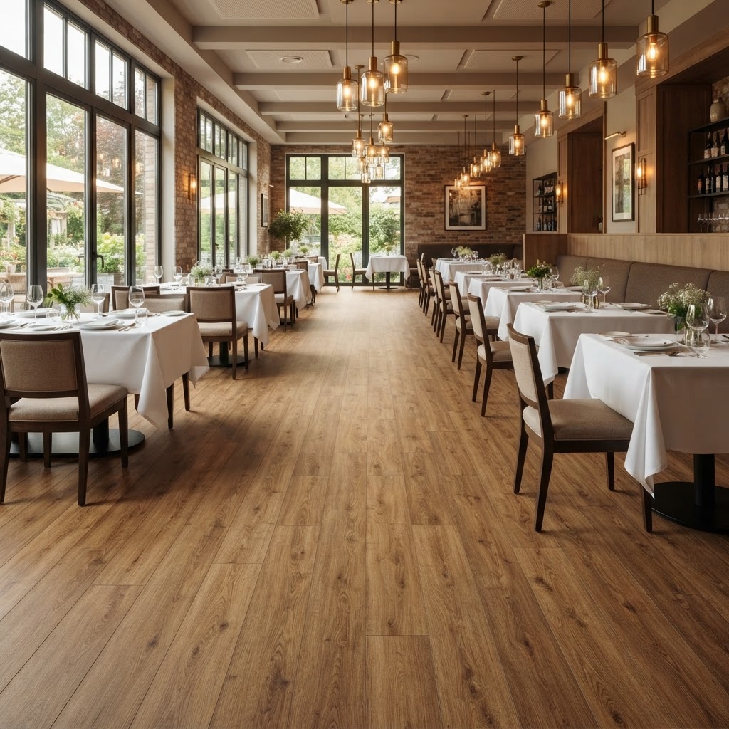 Restaurant Flooring installed by Floors and Beyond in Northern Virginia
