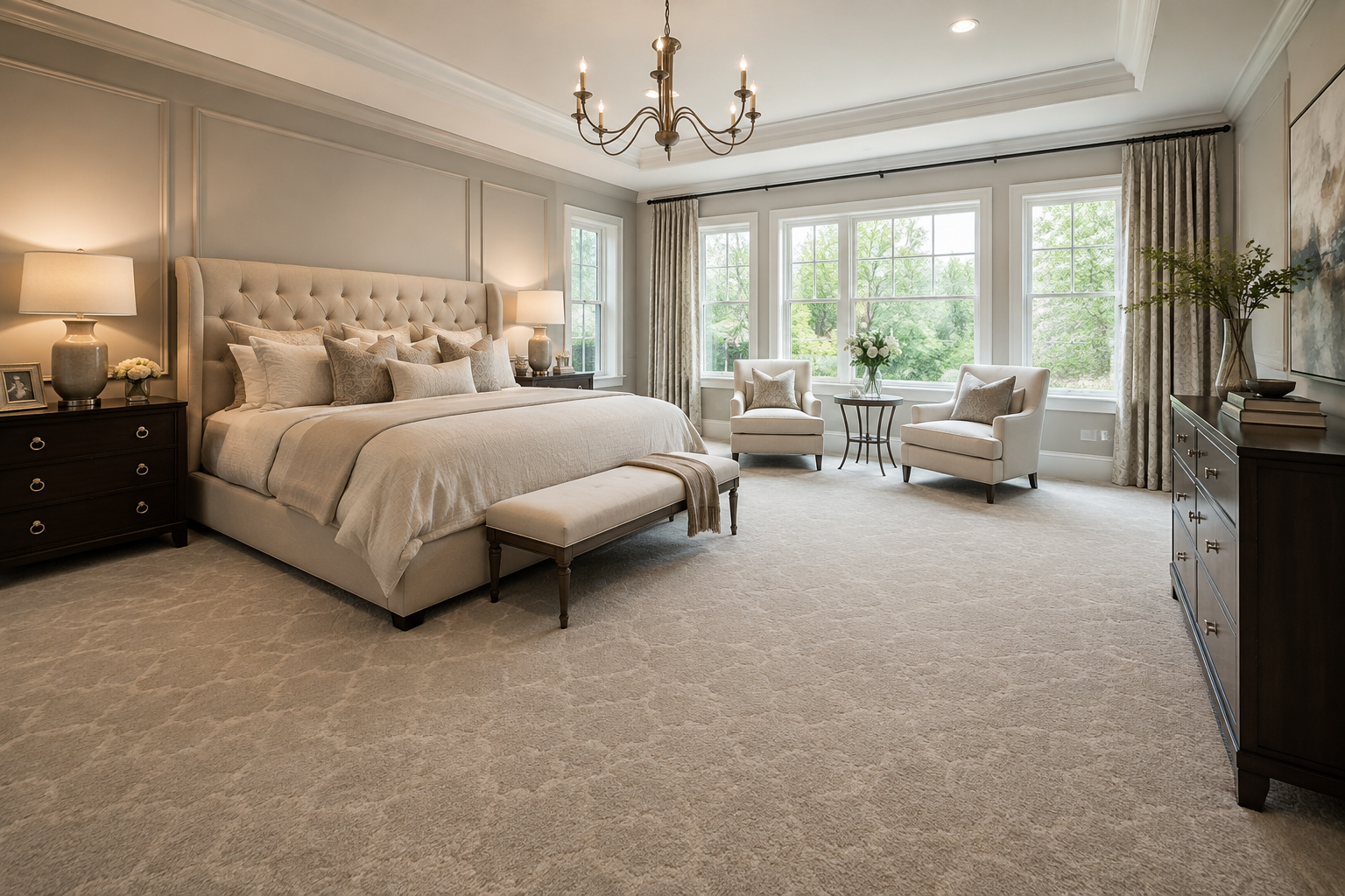 Luxury Carpet installation detail in Northern Virginia