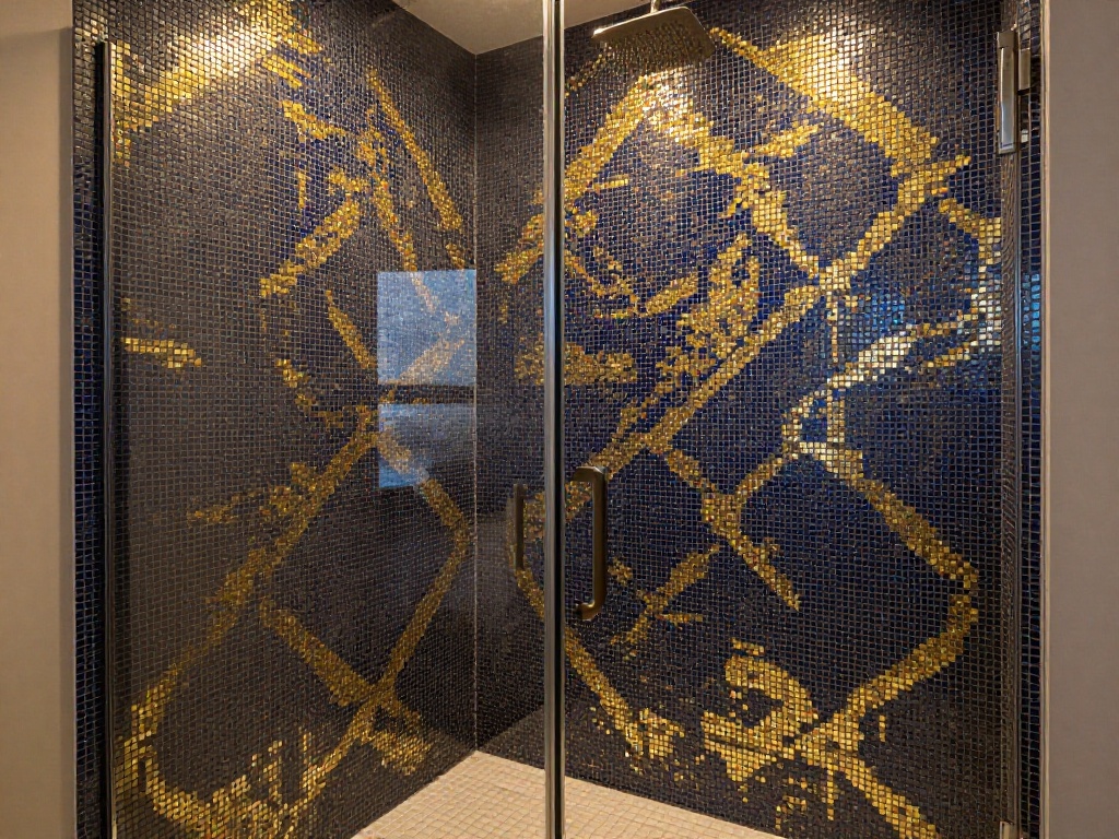 Mosaic tile shower — Floors and Beyond