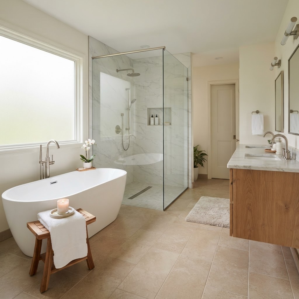 Bathroom Remodeling & Flooring in Northern Virginia: Choosing the Right Tile for Walls, Floors & Showers
