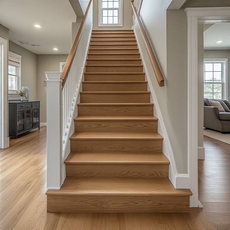Beautiful hardwood staircase installation