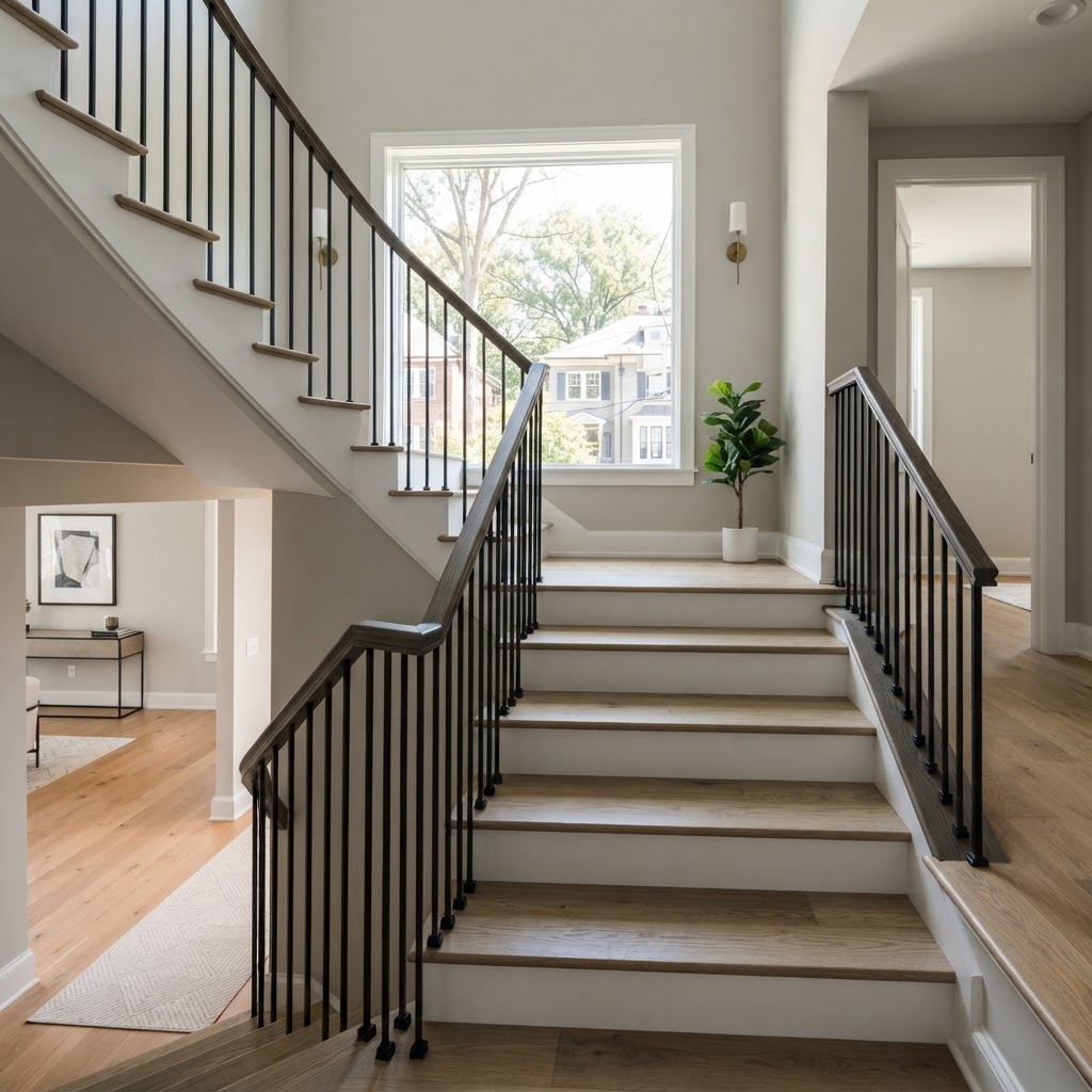 LVP Flooring on Arlington Townhouse Stairs and Landings: What Homeowners Should Know