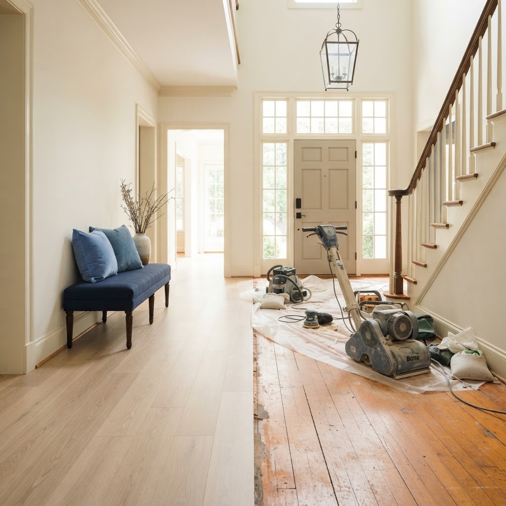 McLean Home Renovation: Refinish Existing Hardwood or Install New Floors?